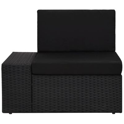 vidaXL Set de muebles de jardín 5 pzas ratán sintético y cojines negro