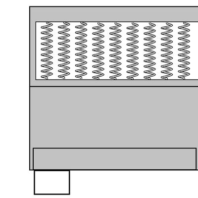 vidaXL Cama box spring tela gris oscuro 80x200 cm