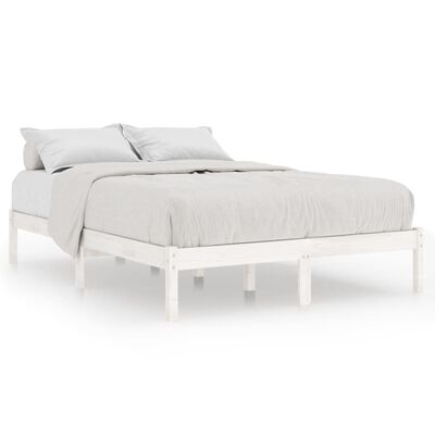 vidaXL Estructura de cama madera maciza de pino blanco 200x200 cm