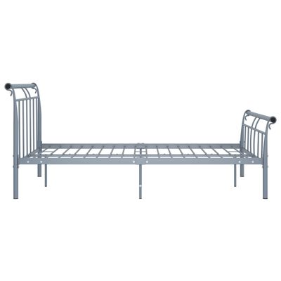 vidaXL Estructura de cama sin colchón metal gris 140x200 cm