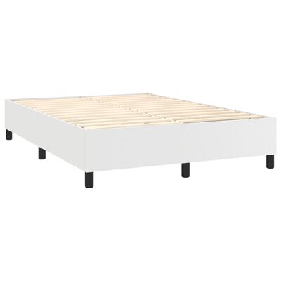 vidaXL Estructura de cama de cuero sintético blanco 140x200 cm