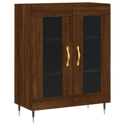 vidaXL Aparador alto madera contrachapada marrón roble 69,5x34x180 cm