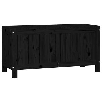 vidaXL Caja de almacenaje jardín madera de pino negro 108x42,5x54 cm