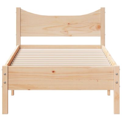 vidaXL Estructura de cama sin colchón madera maciza de pino 100x200 cm