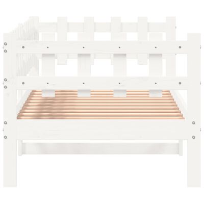 vidaXL Sofá cama sin colchón madera maciza de pino blanco 80x200 cm