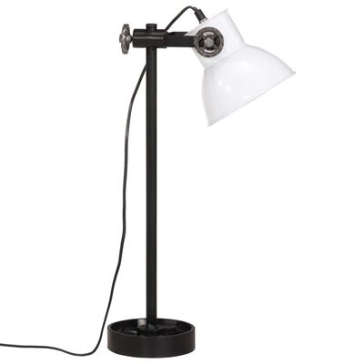 vidaXL Lámpara de escritorio blanca 25 W E27 15x15x55 cm