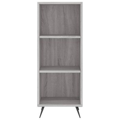 vidaXL Aparador alto madera contrachapada gris Sonoma 34,5x34x180 cm