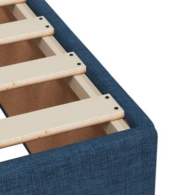 vidaXL Cama box spring con colchón tela azul 90x190 cm