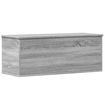 vidaXL Caja de almacenaje madera de ingeniería gris Sonoma 90x35x35 cm