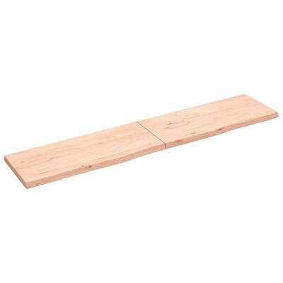 vidaXL Tablero de mesa madera maciza roble sin tratar 200x40x(2-4) cm