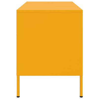 vidaXL Mueble de TV de acero amarillo mostaza 68x39x50,5 cm