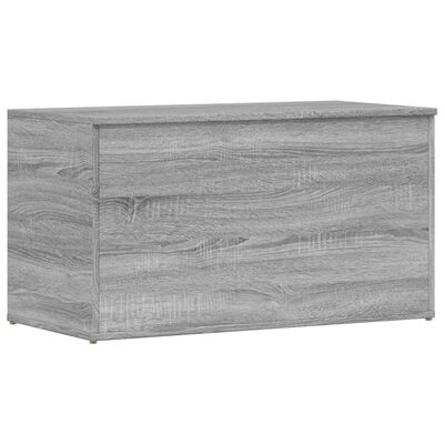 vidaXL Baúl de almacenaje madera contrachapada gris Sonoma 84x42x46 cm