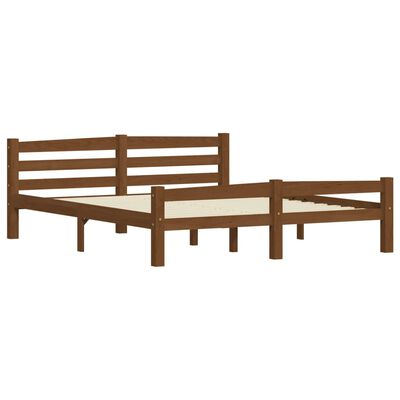 vidaXL Estructura cama sin colchón madera pino marrón miel 160x200 cm