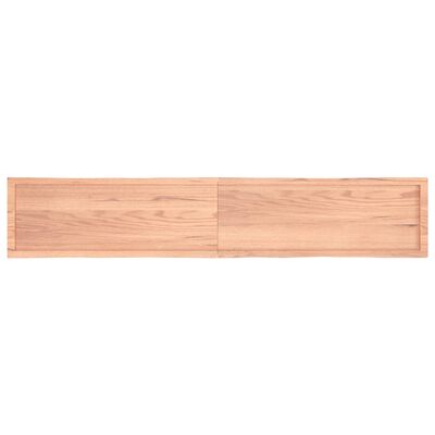 vidaXL Tablero mesa madera tratada borde natural marrón 220x40x(2-6)cm