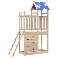 vidaXL Torre de juegos con pared escalada madera pino 110,5x52,5x215cm