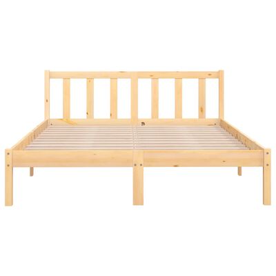 vidaXL Estructura de cama madera maciza de pino 135x190 cm