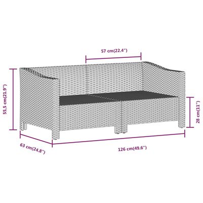 vidaXL Set de muebles de jardín 7 pzas y cojines ratán sintético gris