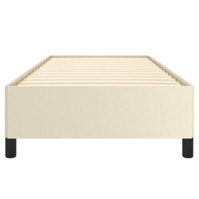 vidaXL Estructura de cama sin colchón cuero sintético crema 90x190 cm