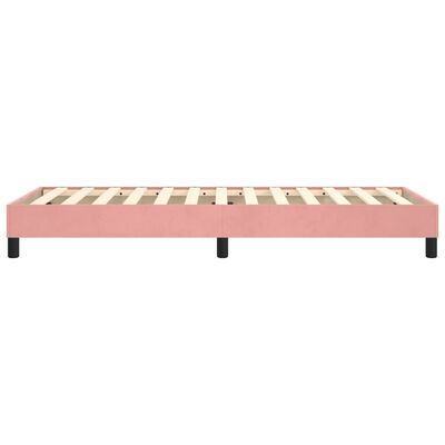 vidaXL Estructura de cama de terciopelo rosa 90x200 cm