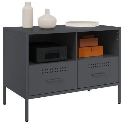 vidaXL Mueble para TV acero gris antracita 68x39x50,5 cm