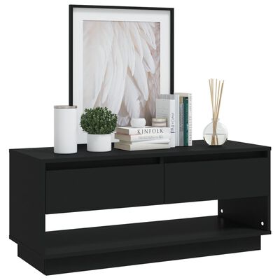 vidaXL Mueble para TV madera contrachapada negro 102x41x44 cm