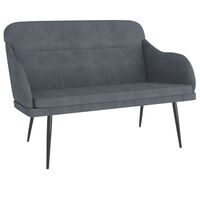 vidaXL Banco de terciopelo gris oscuro 110x76x80 cm