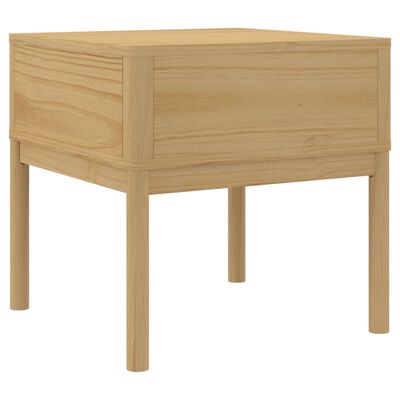 vidaXL Mesita FLORO madera maciza de pino marrón cera 55x55x54 cm