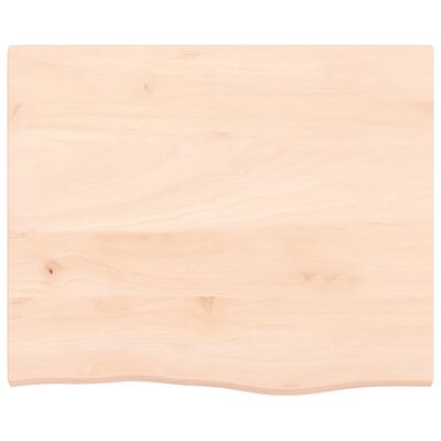 vidaXL Encimera de baño madera maciza sin tratar 60x40x6 cm