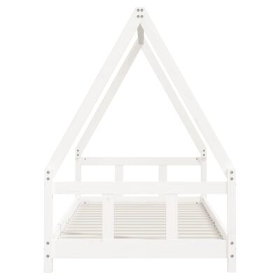 vidaXL Estructura de cama para niños madera de pino blanco 90x200 cm