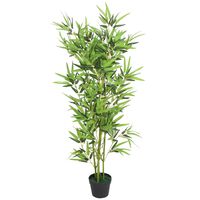 vidaXL Árbol de bambú artificial con maceta 120 cm verde