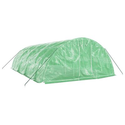 vidaXL Invernadero con estructura de acero verde 40 m² 8x5x2,3 m