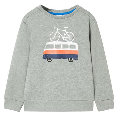 Sudadera infantil caqui claro mélange 92