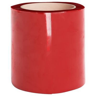 vidaXL Tira de cortina para puertas PVC rojo 200x1,6 mm 10 m