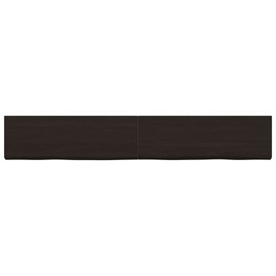 vidaXL Tablero mesa madera roble tratada marrón oscuro 180x40x(2-4) cm