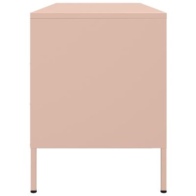 vidaXL Mueble de TV de acero rosa 100,5x39x50,5 cm