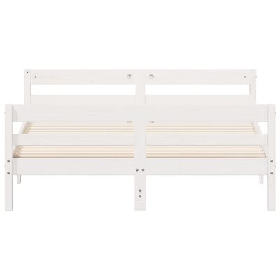 vidaXL Estructura de cama sin colchón madera de pino blanca 140x200 cm