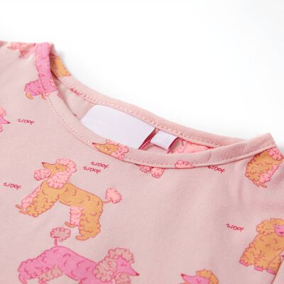 Pijama infantil de manga corta rosa claro 116