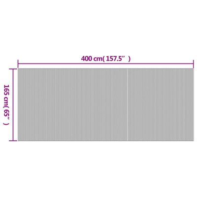 vidaXL Biombo divisor de bambú marrón oscuro 165x400 cm