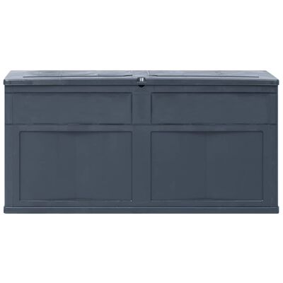 vidaXL Caja de almacenamiento de jardín 320 L negro