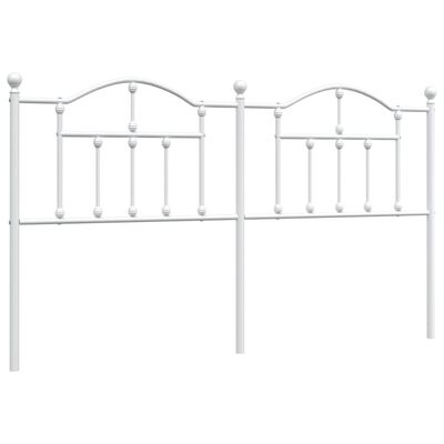 vidaXL Cabecero de metal blanco 160 cm