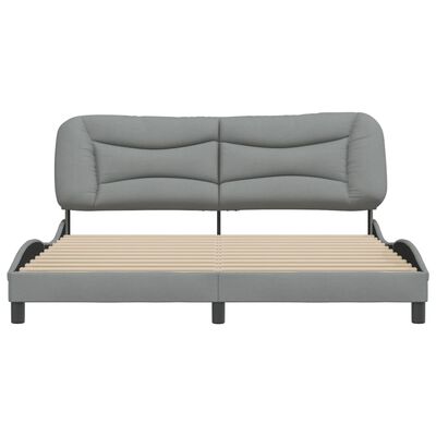 vidaXL Cama sin colchón tela gris claro 180x200 cm