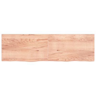 vidaXL Estante pared madera roble tratada marrón claro 200x60x(2-4) cm