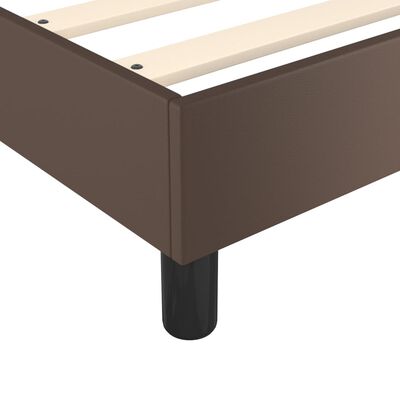 vidaXL Estructura de cama de cuero sintético marrón 200x200 cm