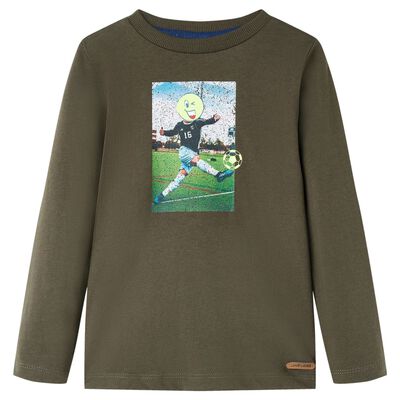 Camiseta infantil con manga larga caqui 116