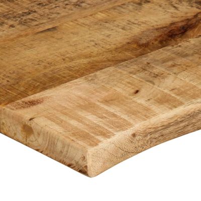 vidaXL Tablero de mesa borde natural madera maciza mango 100x60x2,5 cm