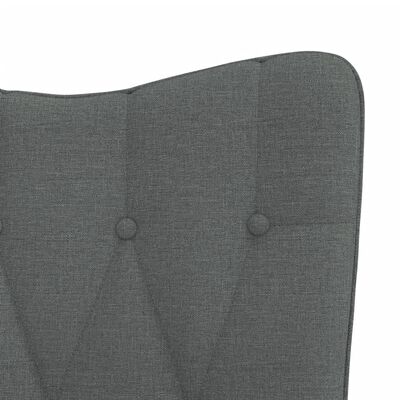 vidaXL Sillón de relax con taburete tela gris oscuro