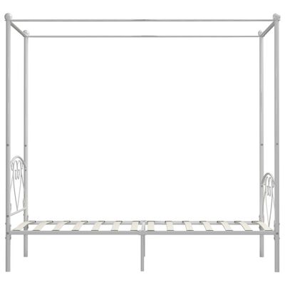 vidaXL Estructura cama con dosel sin colchón metal blanco 120x200 cm