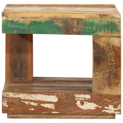 vidaXL Mesa de centro de madera maciza reciclada 45x45x40 cm