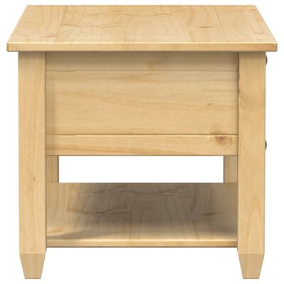 vidaXL Mesa de centro cajones Corona madera maciza de pino 85x50x45 cm