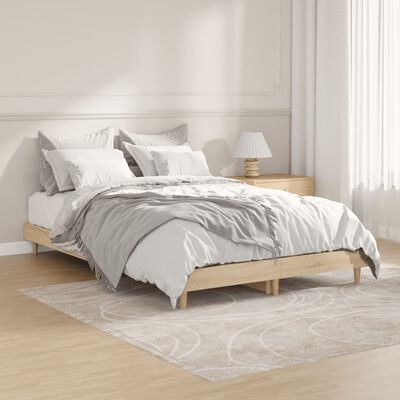 vidaXL Estructura de cama sin colchón madera roble Sonoma 120x190 cm